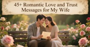 Romantic love and trust messages for my wife to express deep feelings, care, and everlasting bond.