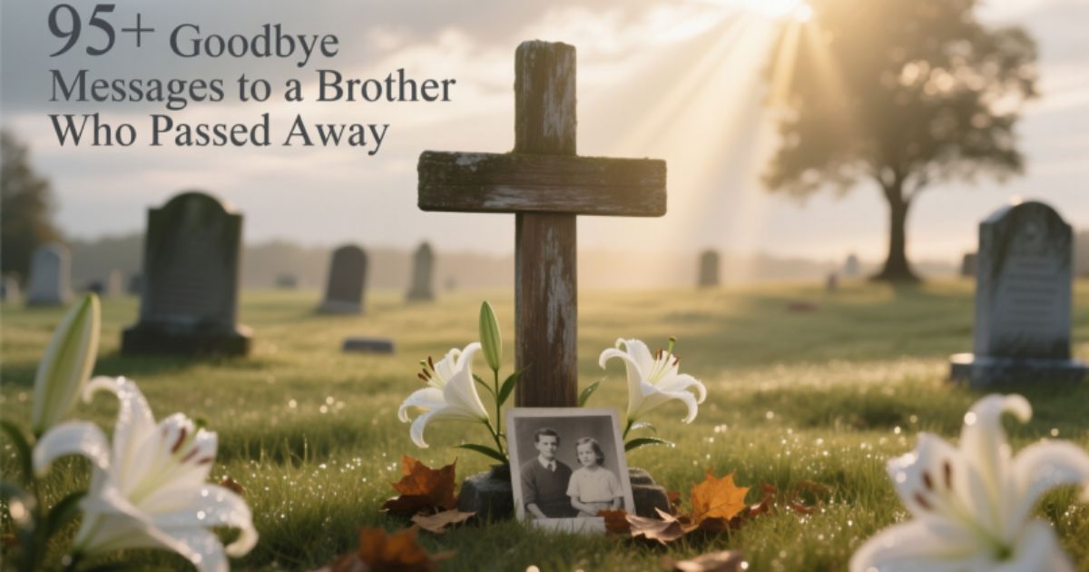 Goodbye messages to a brother who passed away with heartfelt, emotional, and loving words of remembrance.
