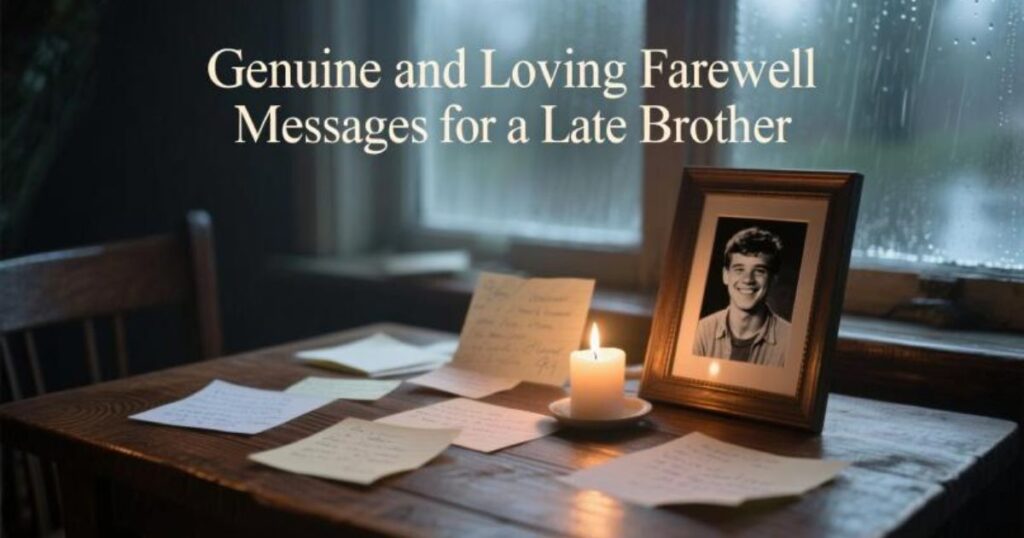 Genuine and loving farewell messages for a late brother to express grief, love, and remembrance.