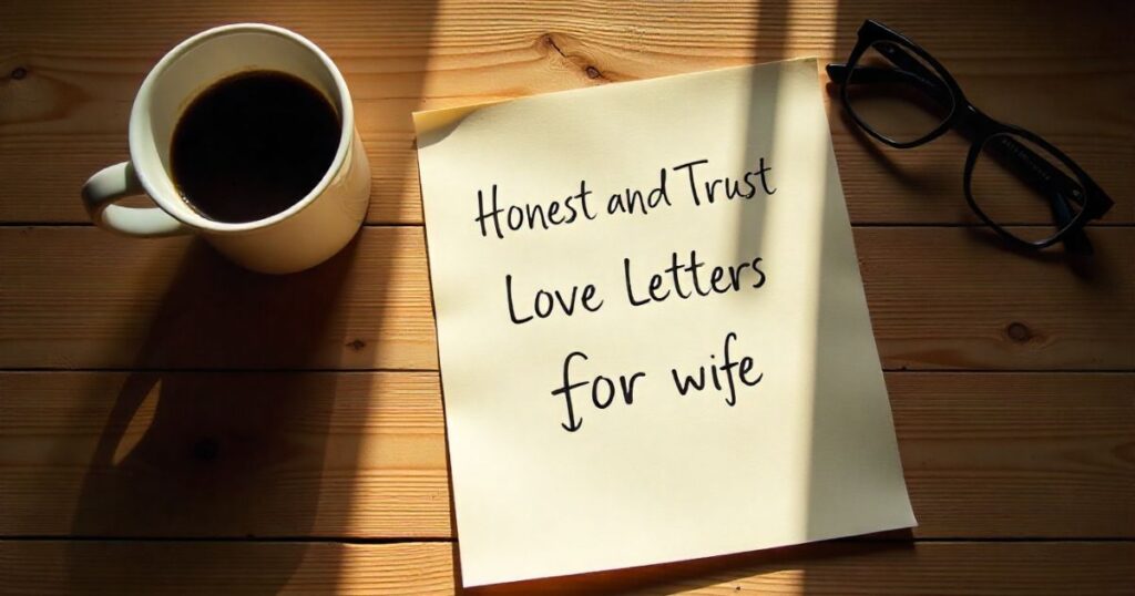 Honest and trust love letters for wife to express true feelings, faith, and everlasting bond.