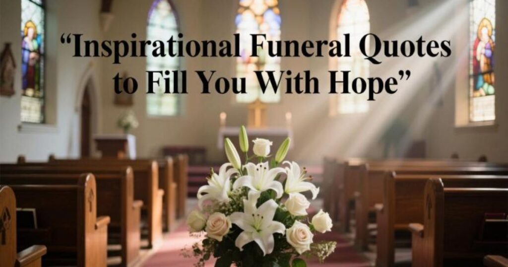 Inspirational funeral quotes to fill you with hope, peace, and comforting words in difficult times.