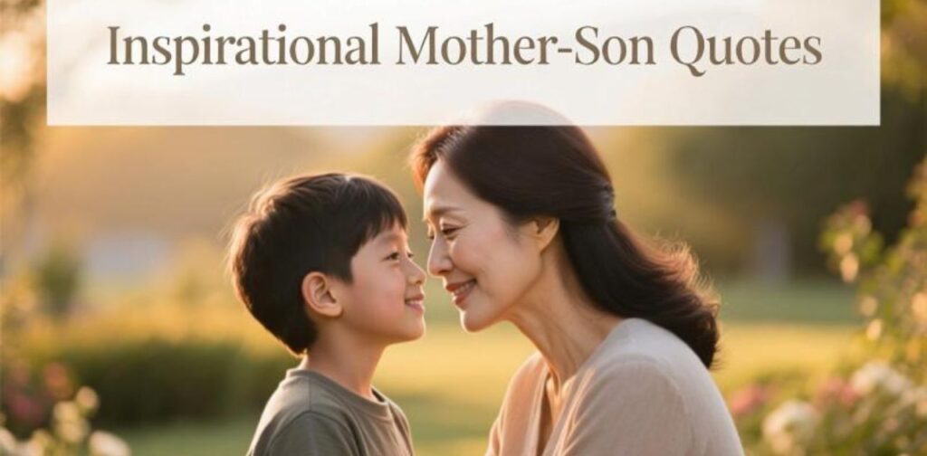 Inspirational mother-son quotes to celebrate love, strength, and the unbreakable bond between mom and son.
