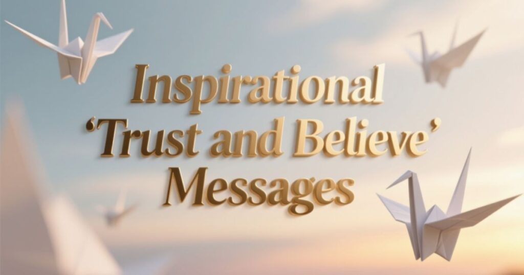 Inspirational trust and believe messages to motivate, build confidence, and encourage positivity