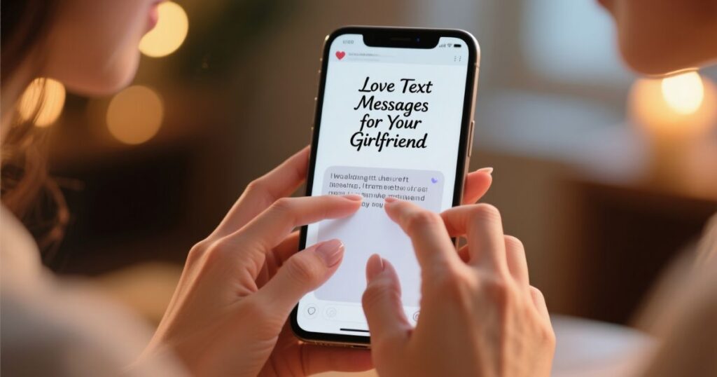 Sweet love text messages for your girlfriend to express romance, affection, and deep feelings.