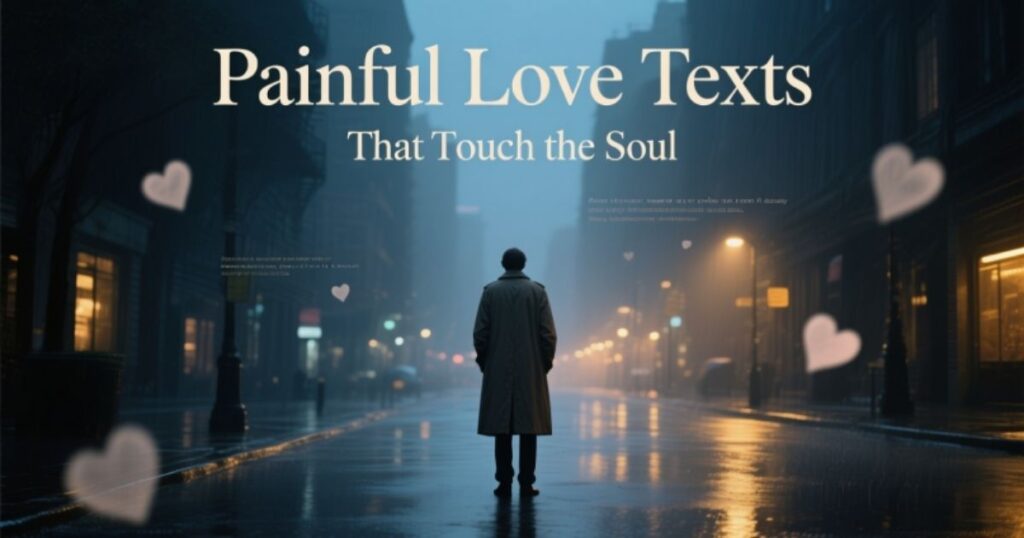 Painful love texts that touch the soul and express deep heartbreak and emotions.