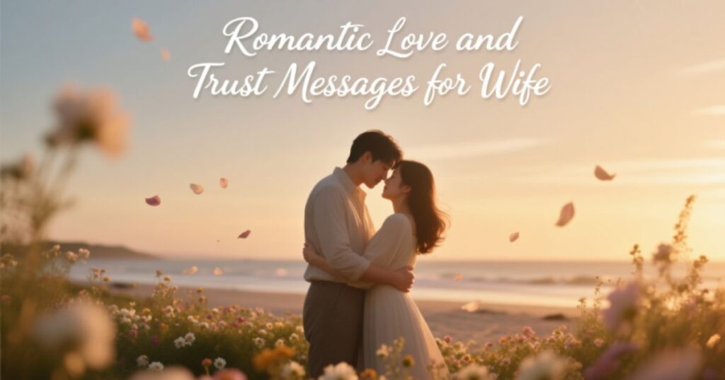 Heartfelt romantic love and trust messages for wife to express true feelings and strengthen relationship.