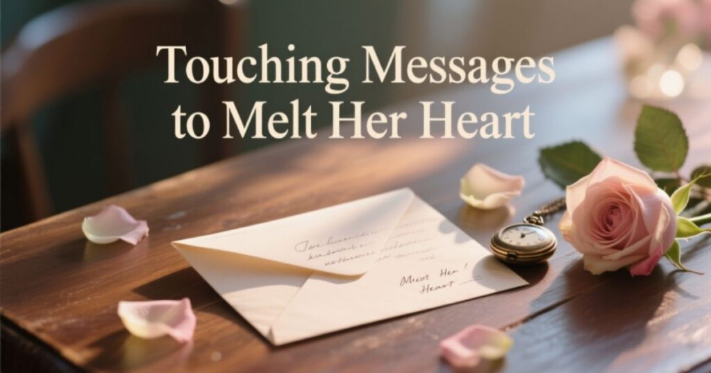 Touching love messages to melt her heart and make her feel special and deeply loved.