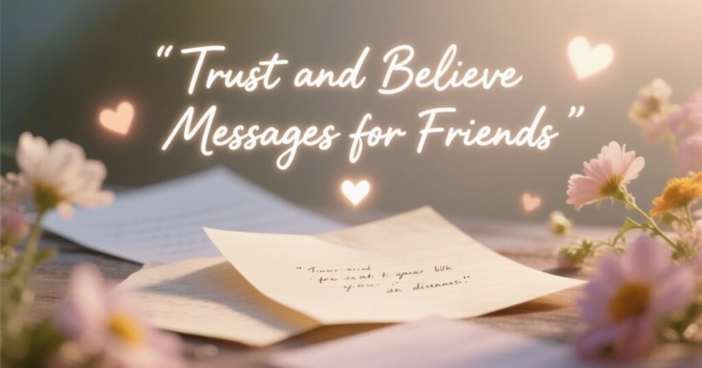 Best trust and believe messages for friends to strengthen bonds, loyalty, and inspire confidence