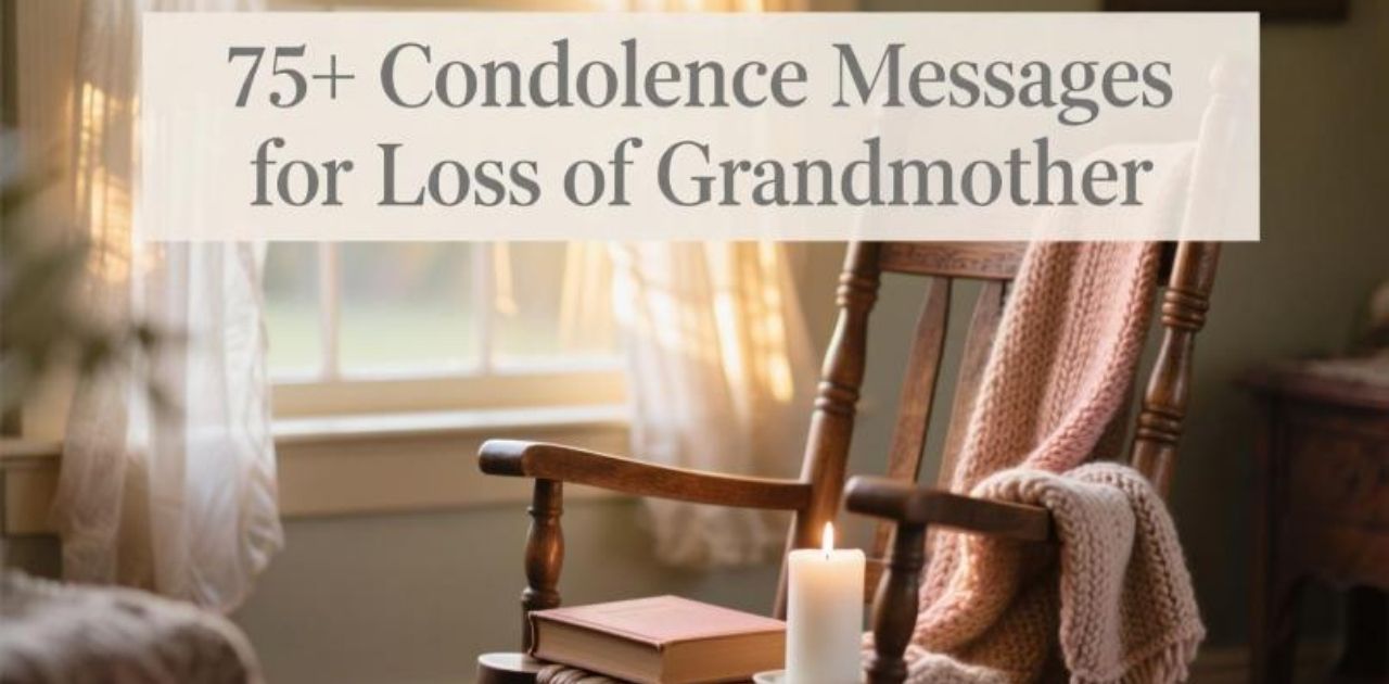 Heartfelt condolence messages to express sympathy and comfort for someone grieving the loss of their grandmother.