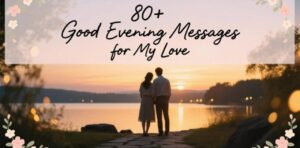 Romantic and heart-touching collection of 80+ good evening messages for my love to express care, affection, and warmth.
