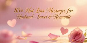 Romantic and sweet hot love messages to express deep affection and passion for your husband.