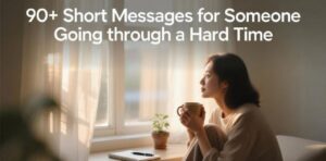 Collection of 90+ short and uplifting messages to comfort someone going through a difficult time.
