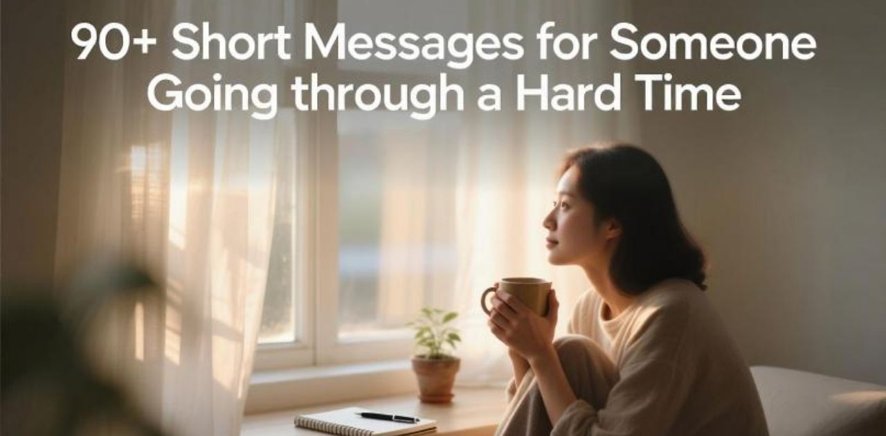 Collection of 90+ short and uplifting messages to comfort someone going through a difficult time.