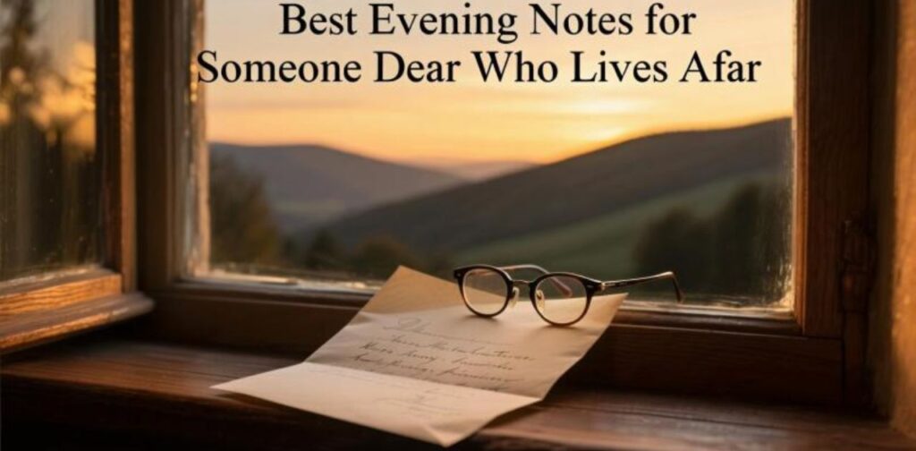 Heartfelt good evening notes and messages to express love and care for someone special living far away.