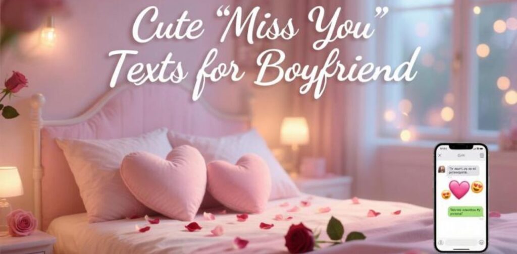 Cute “Miss You” Texts for Boyfriend – Sweet and romantic messages to express love, care, and longing for your partner.