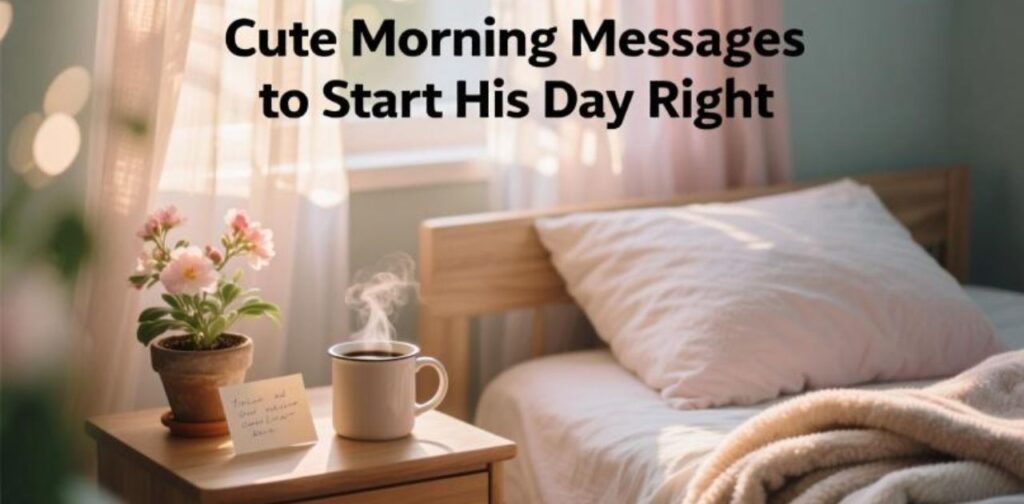 Sweet and cute good morning messages to brighten his day and make him feel loved.
