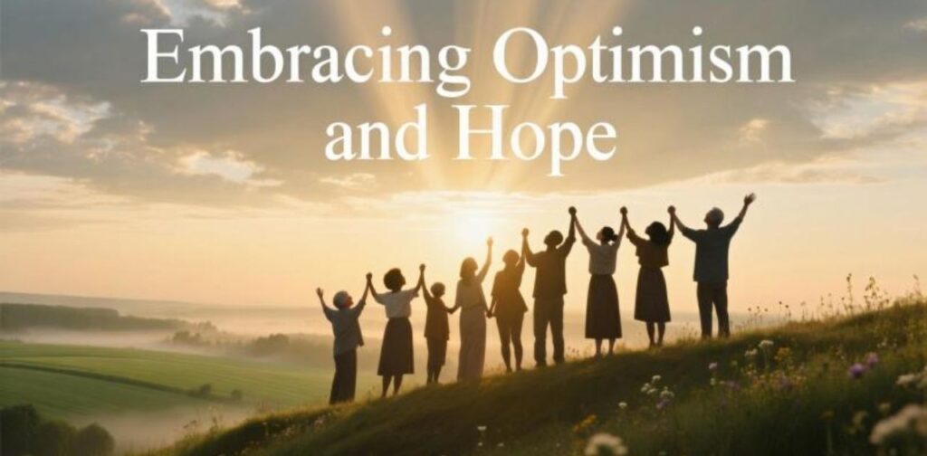 Embracing optimism and hope for a positive and brighter future.