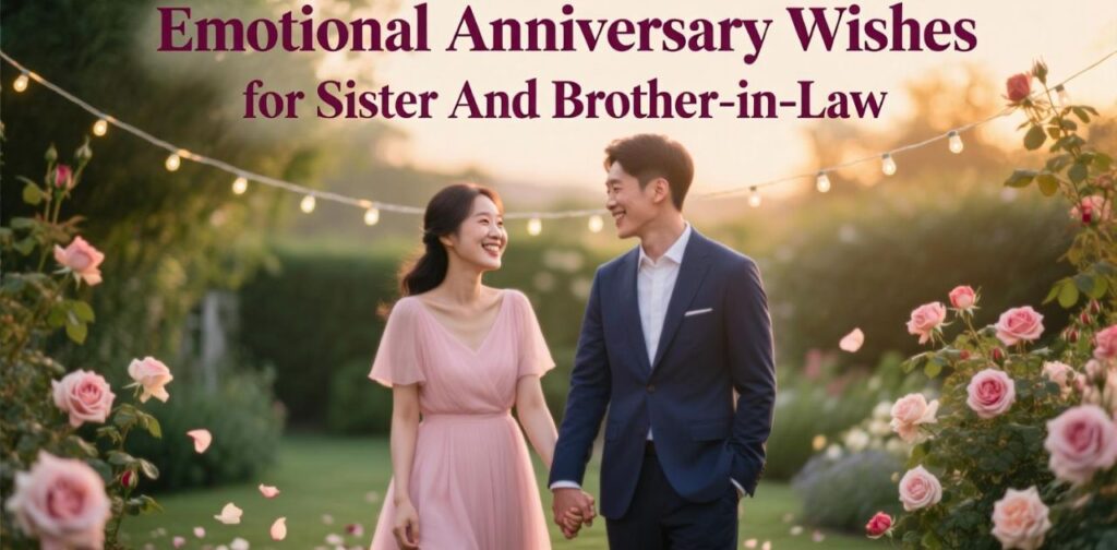 Emotional anniversary wishes for sister and brother-in-law to celebrate their love, bond, and togetherness.
