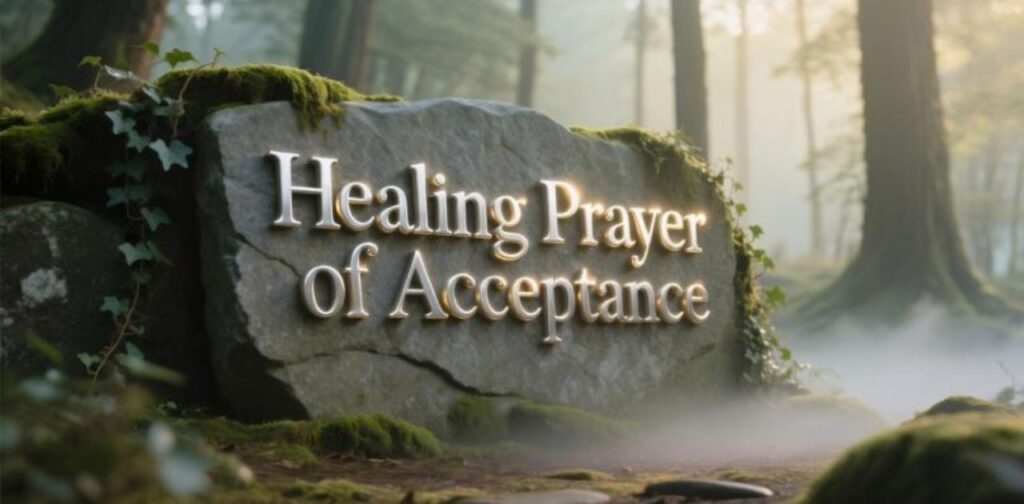 Healing prayer of acceptance for peace, strength, and emotional recovery during difficult times.