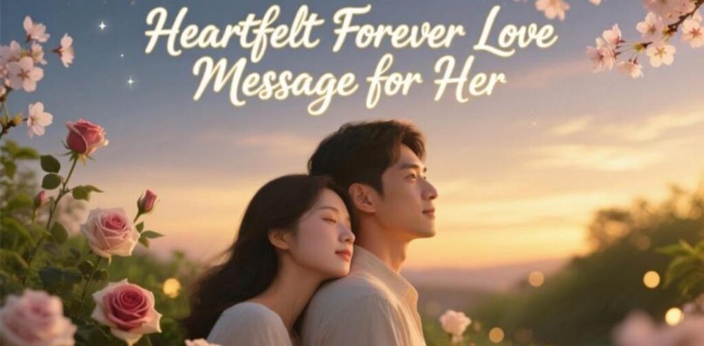 Heartfelt forever love message for her – romantic words of devotion, eternal bond, and true commitment.