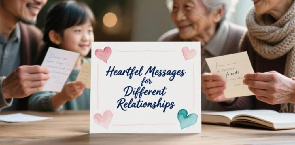 Heartfelt messages to express love, gratitude, and appreciation for different relationships, including friends, family, and partners.