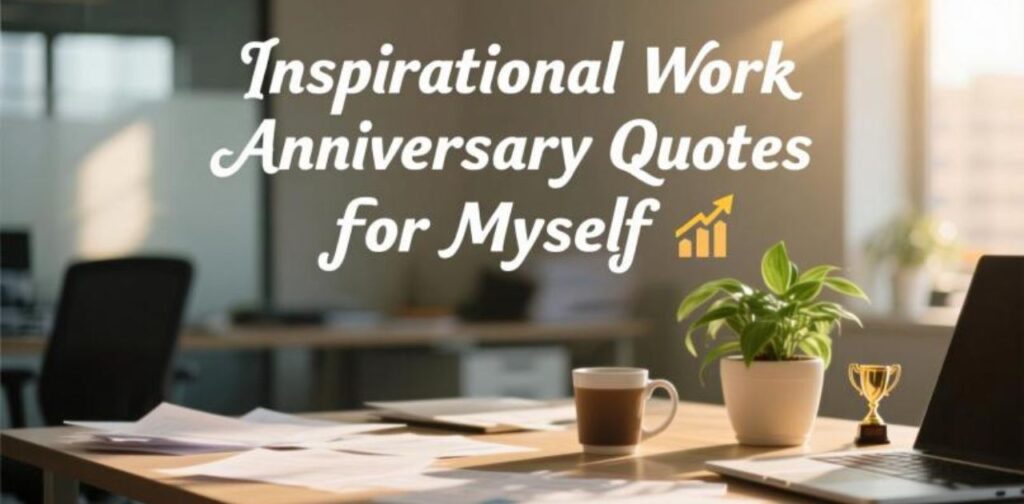 Motivational and inspiring work anniversary quotes to celebrate my personal career growth and achievements.