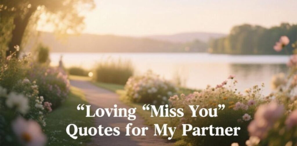 Heart-touching and loving “Miss You” quotes for my partner to express deep emotions and keep love alive across distance.