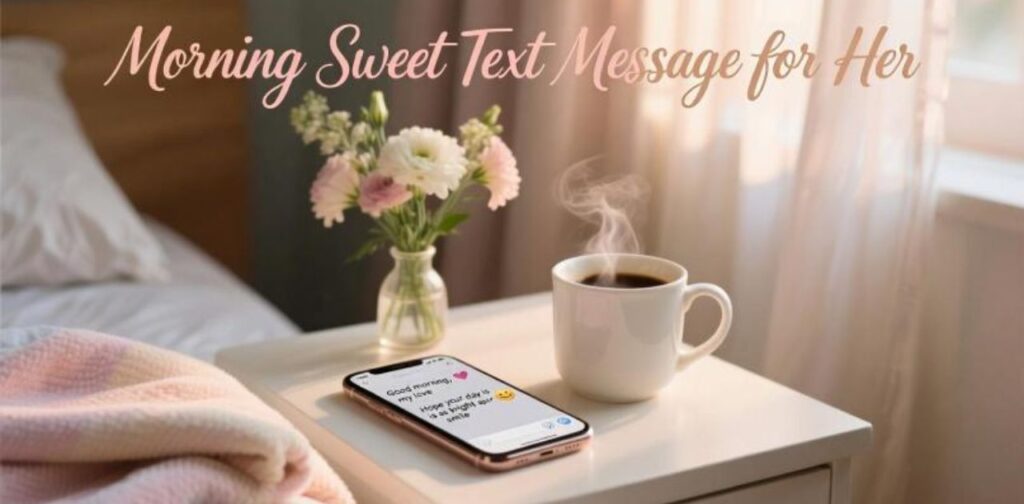 Heartfelt and loving good morning text message to brighten her day.