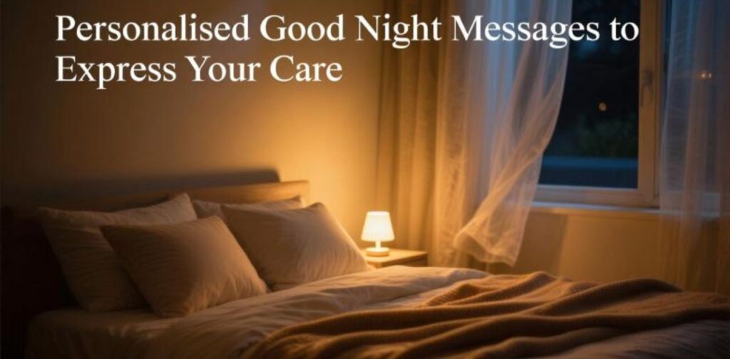 Personalised good night messages to show care and affection, perfect for expressing love and warmth before bedtime.