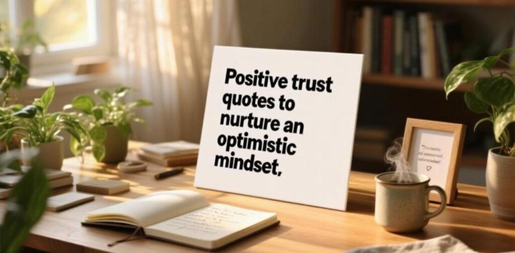 Positive trust quotes to inspire optimism and nurture a hopeful mindset.