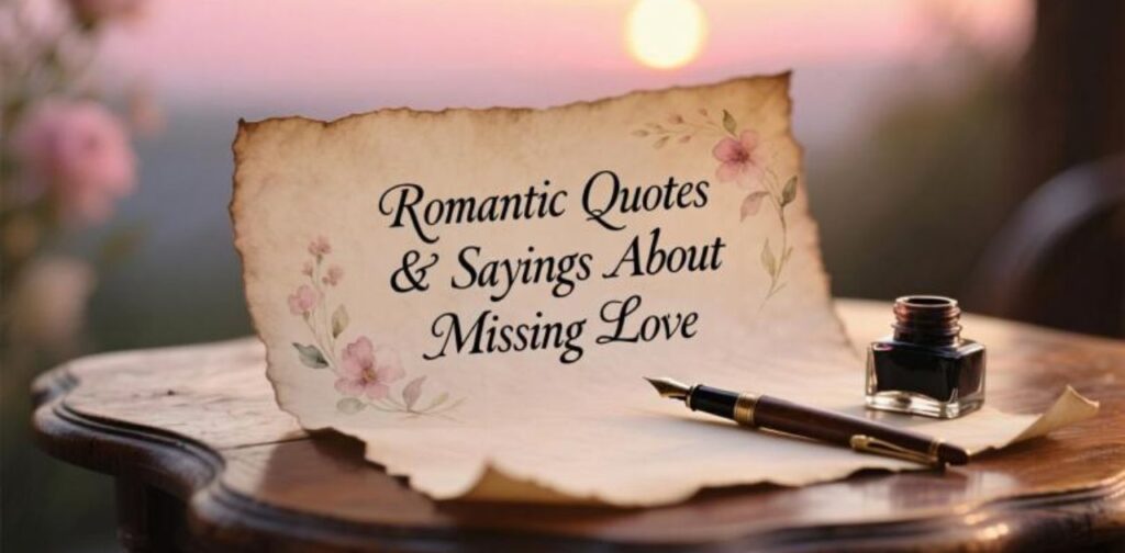 Romantic quotes and heartfelt sayings to express love and emotions when you are missing someone special.