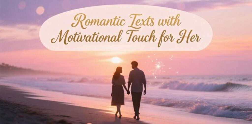 Romantic texts with motivational touch for her to inspire love, positivity, and encouragement in a relationship.