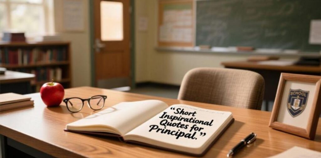 Collection of short inspirational quotes for principal highlighting leadership, guidance, and motivation.
