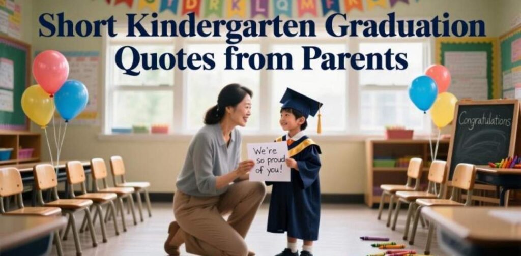 Short and sweet kindergarten graduation quotes from parents for their little graduates.