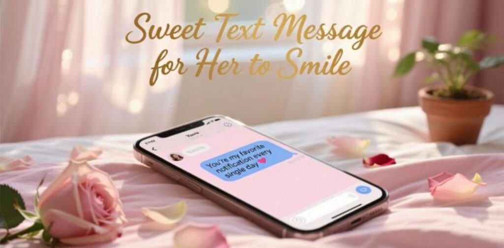 Sweet text message for her to smile – heartwarming and cheerful words that brighten her day.