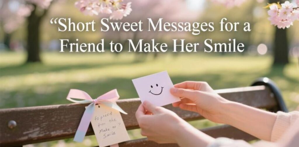 Heartwarming short sweet messages to make your friend smile and feel special.