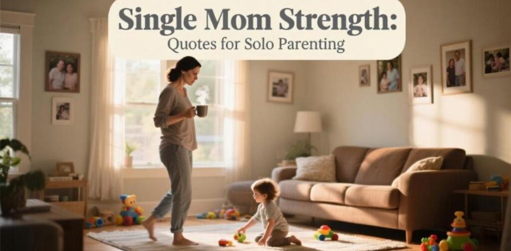 Empowering quotes celebrating the strength, resilience, and love of single moms navigating solo parenting.