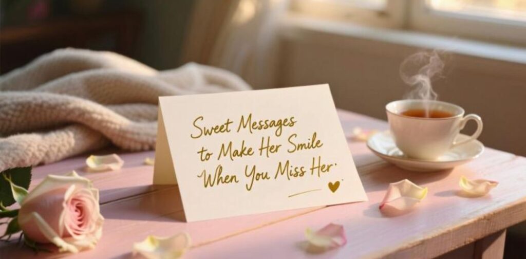 Sweet messages to make her smile when you miss her and express love across distance