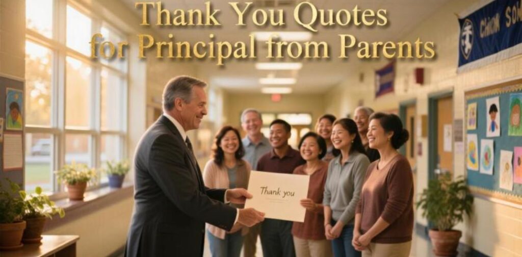 Heartfelt thank you quotes for principal from parents expressing gratitude and appreciation.