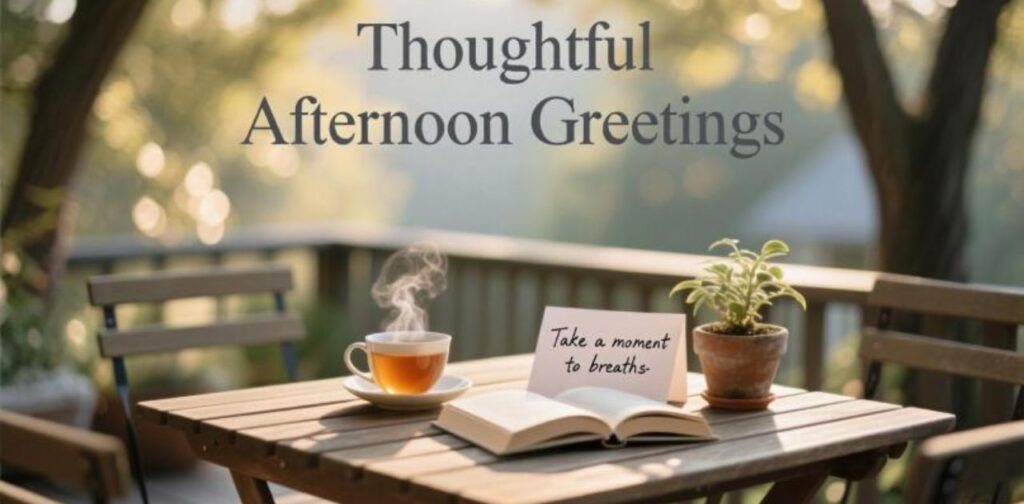 Thoughtful afternoon greetings to share warm wishes, positivity, and kindness during the day.