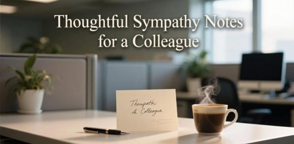Thoughtful sympathy notes to comfort and support a colleague during a difficult time.