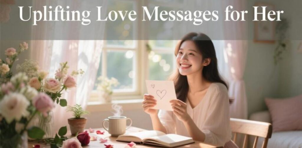 Uplifting love messages for her to brighten her day with positivity, romance, and heartfelt emotions.