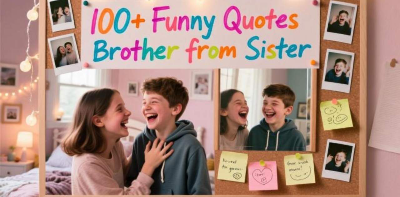 Collection of 100+ funny quotes for brother from sister to bring laughter and joy.