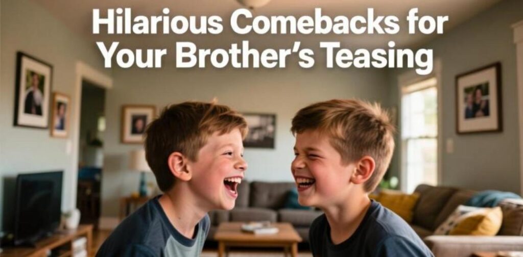 Hilarious comebacks for your brother’s teasing to make him laugh and stop bothering you.