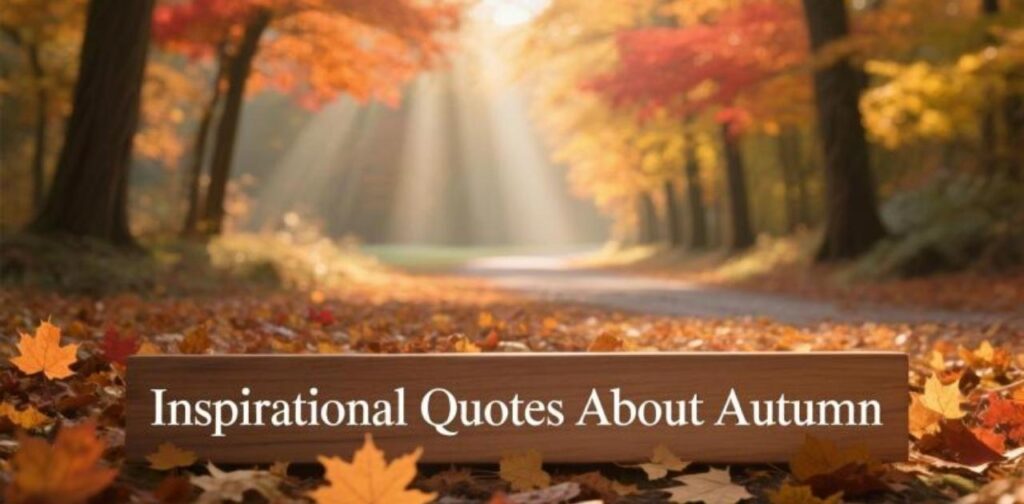 Beautiful inspirational quotes about autumn with motivational sayings to embrace the fall season.