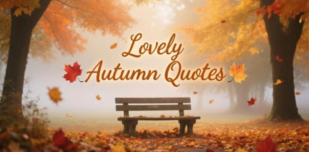 ollection of lovely autumn quotes and sayings to celebrate the beauty of fall season.