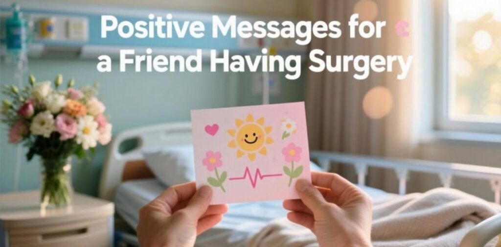 Positive and uplifting messages to share with a friend who is having surgery.