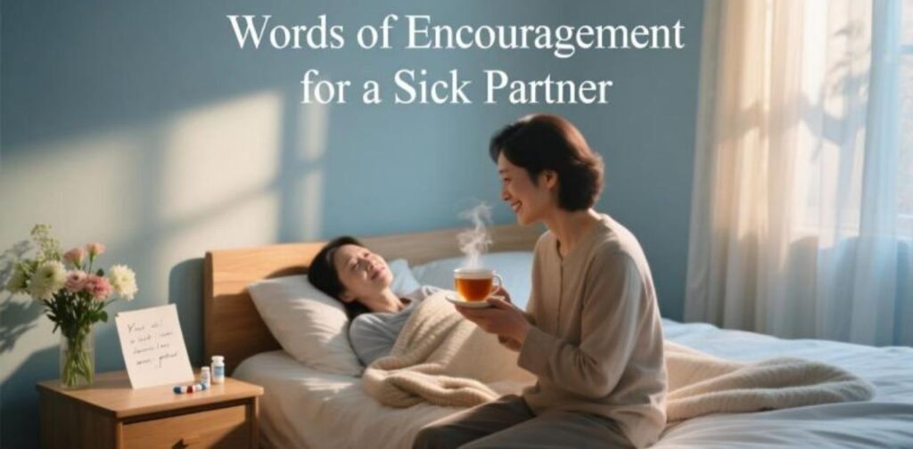 Encouraging words for a partner who is sick.